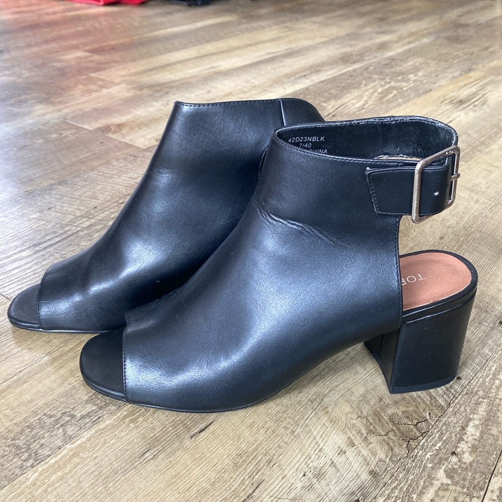 Topshop Peep Toe Boots